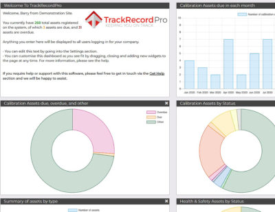 Comech TrackRecordPro仪表板屏幕截图3